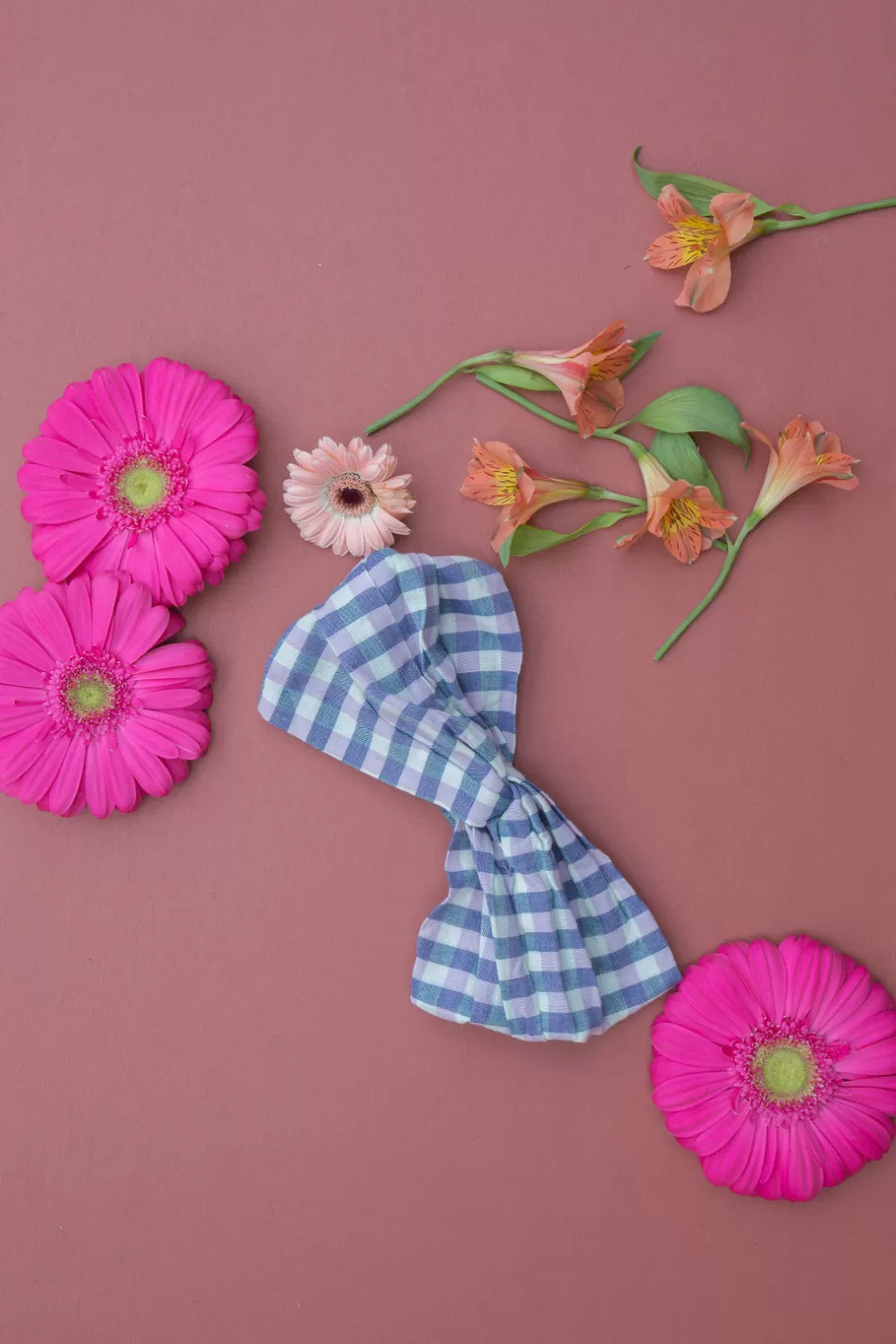 Louise Misha Bandeau Julie Blue & Purple Checks Shop