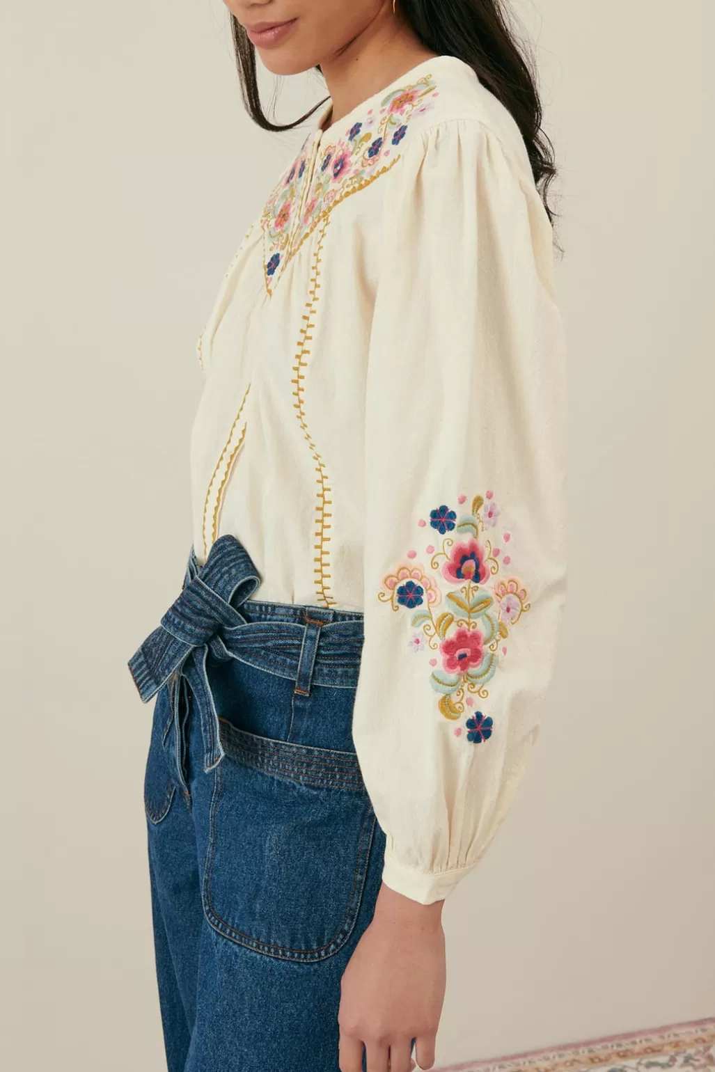 Louise Misha Blouse Izzana Cream New