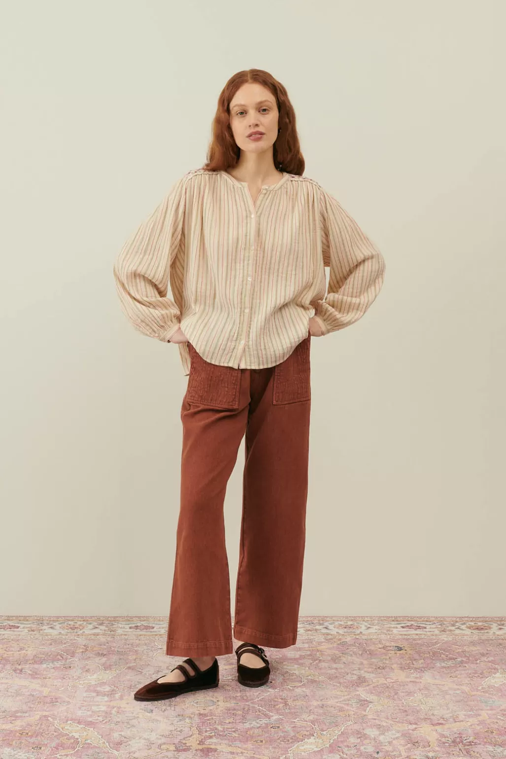 Louise Misha Blouse Jeanne Multicolor Stripes Best