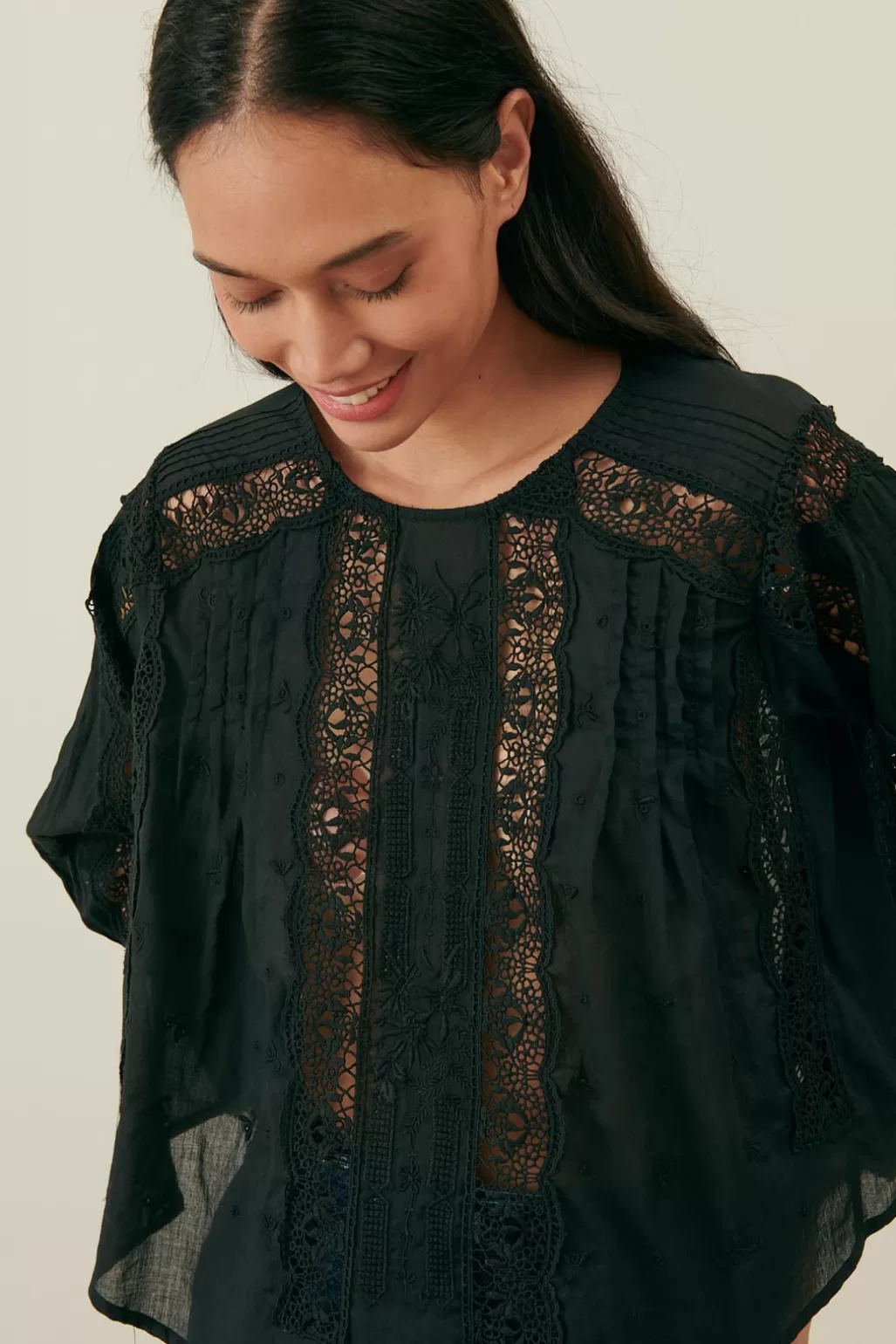 Louise Misha Blouse Jeannine Black Clearance