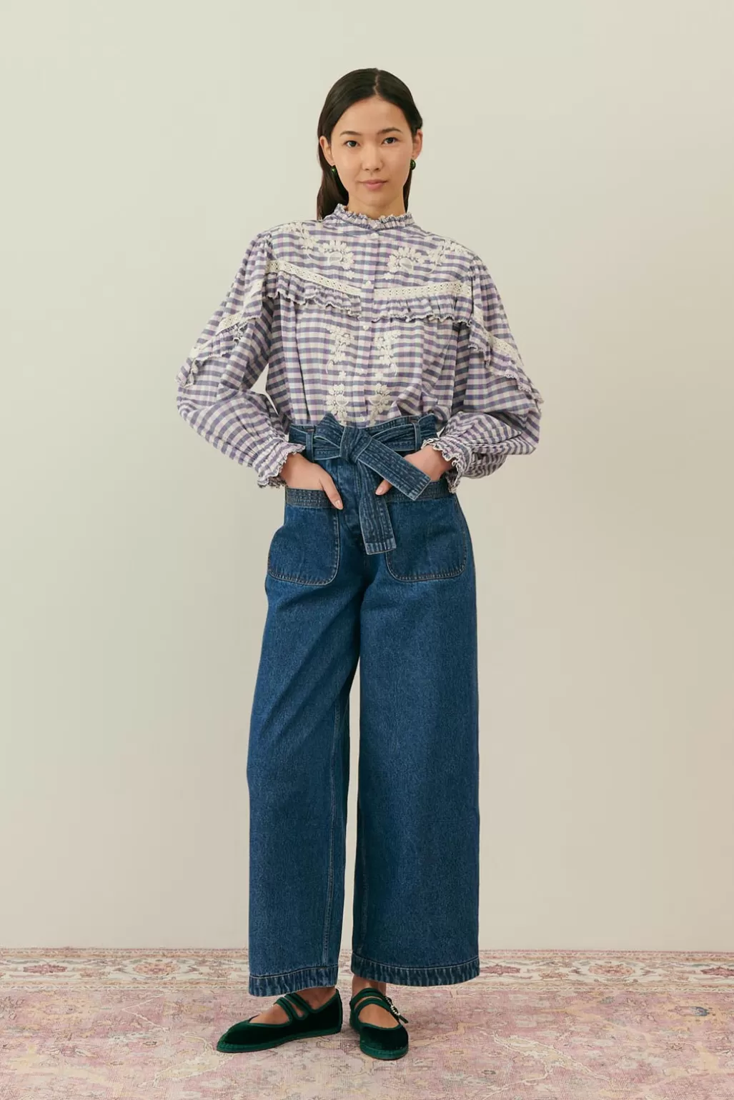 Louise Misha Blouse Noelianne Blue & Purple Checks Fashion