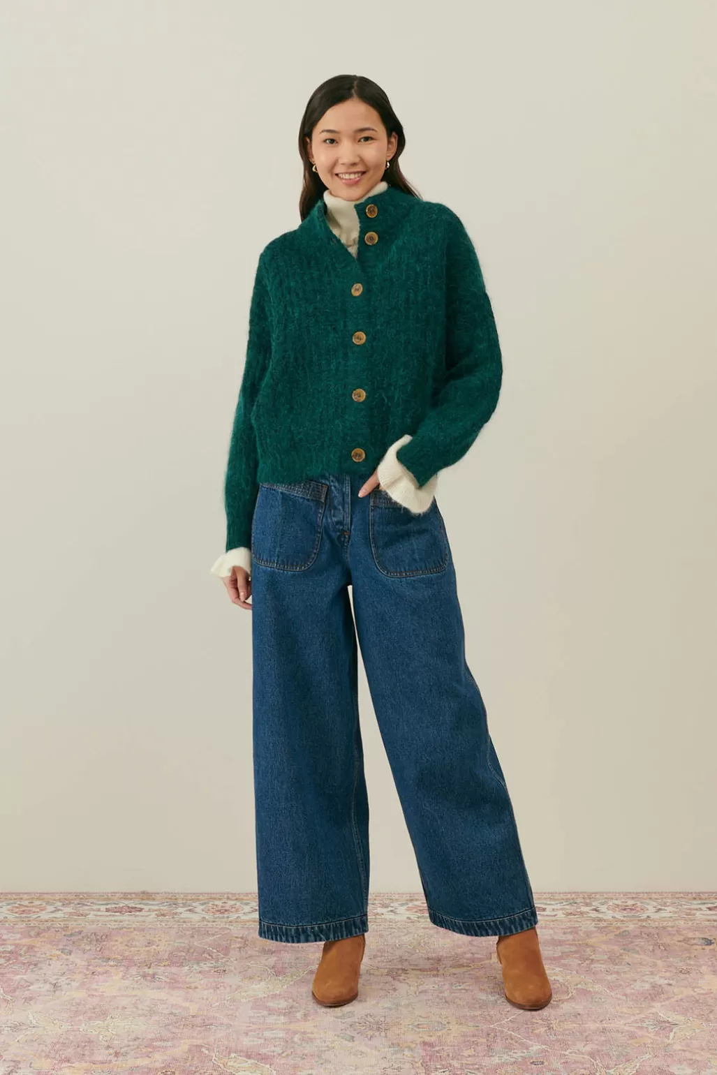 Louise Misha Cardigan Lisandre Forest New