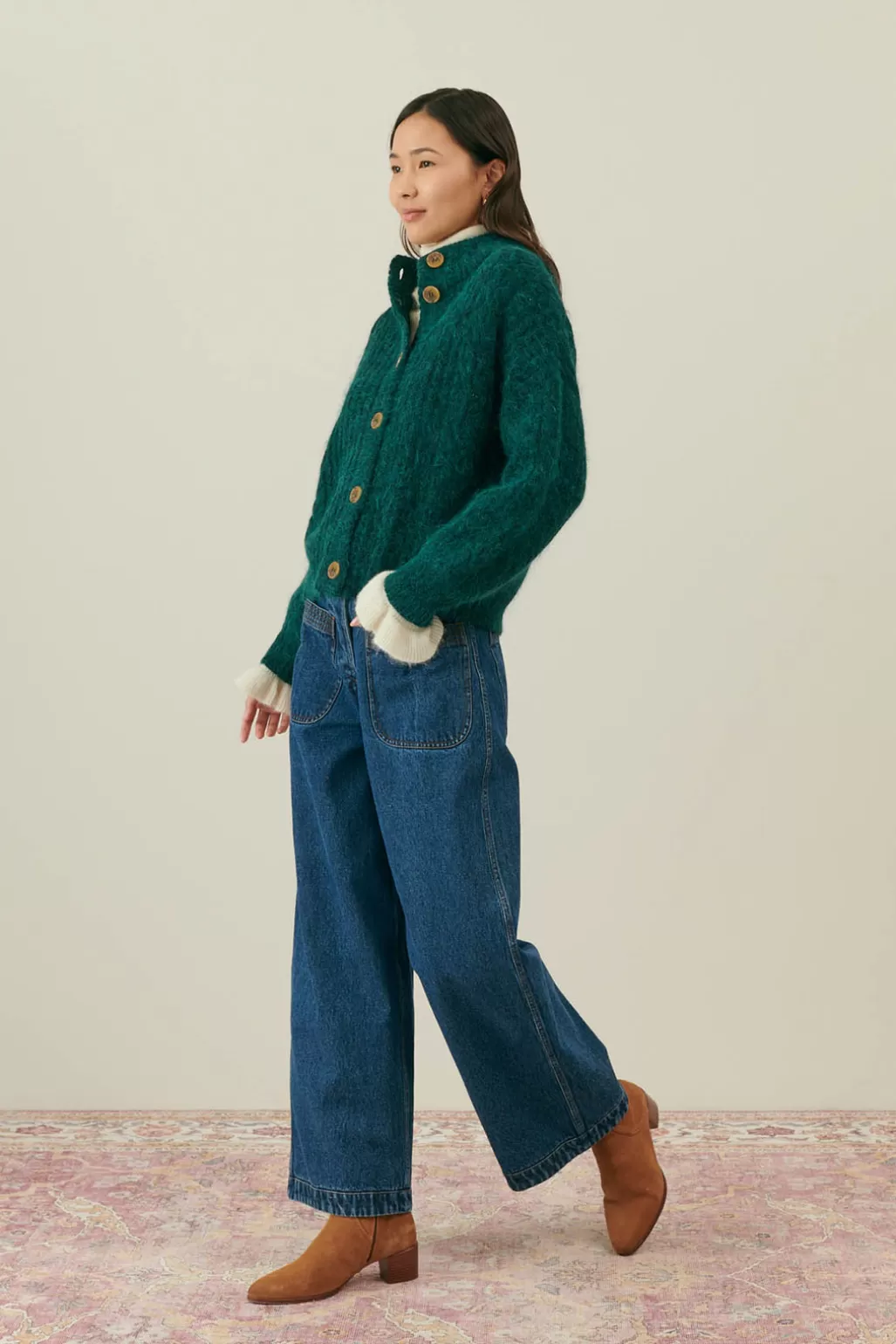 Louise Misha Cardigan Lisandre Forest New