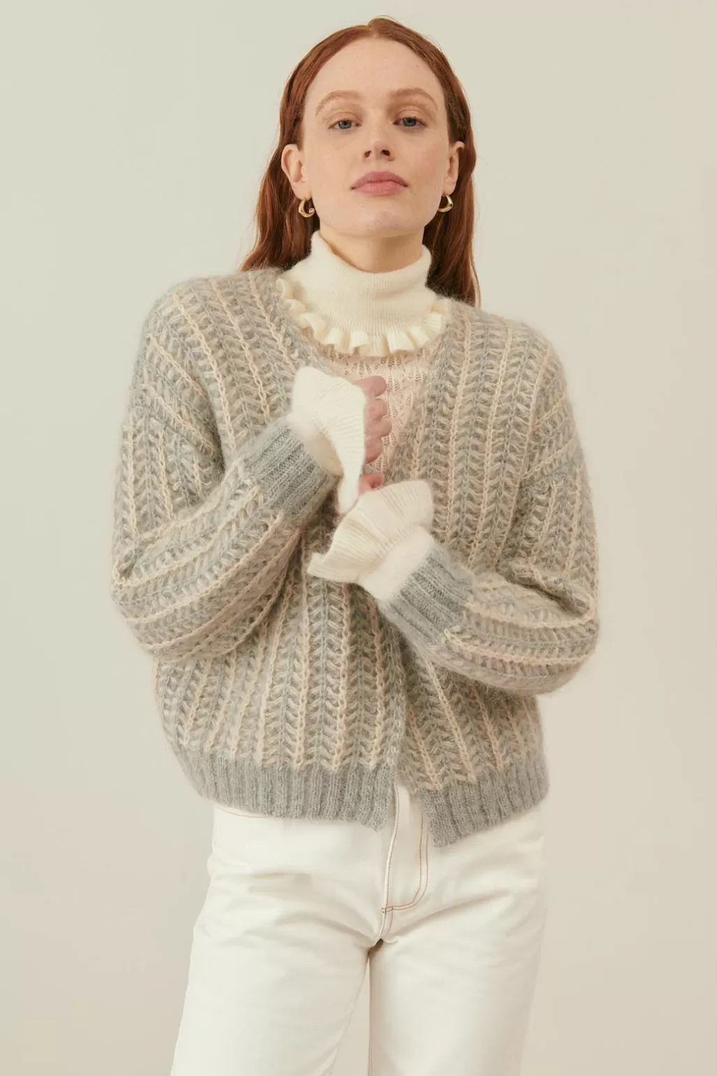 Louise Misha Cardigan Lornella Grey Shop