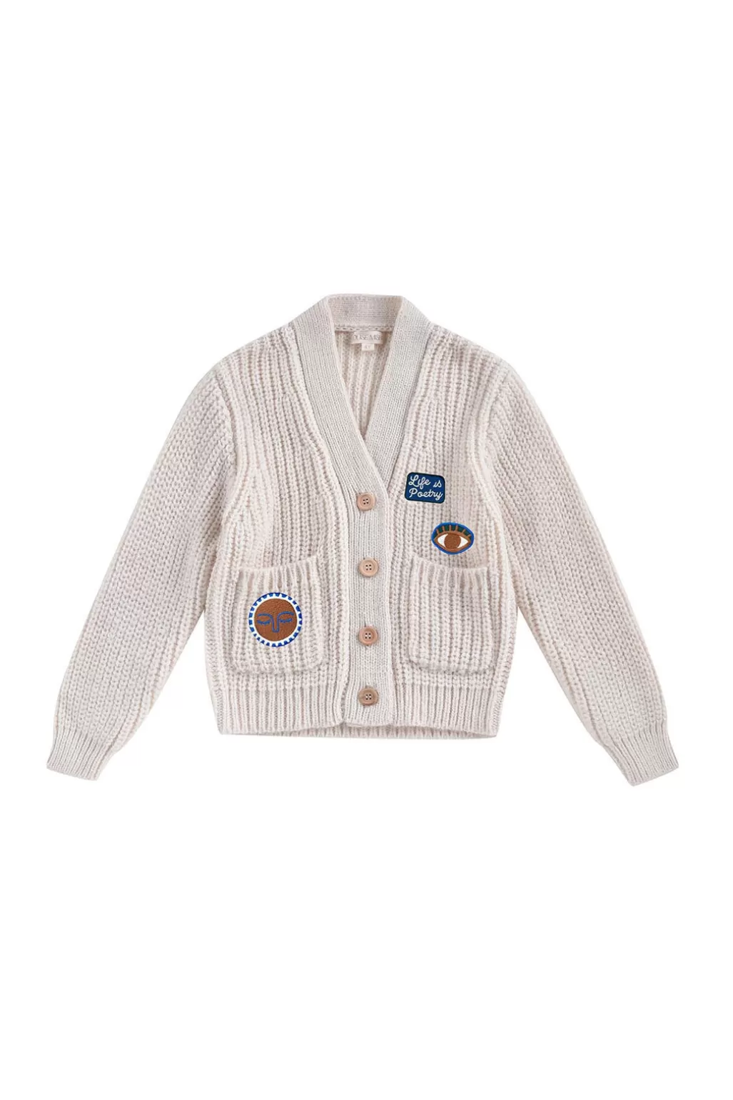 Louise Misha Cardigan Polo Cream Flash Sale