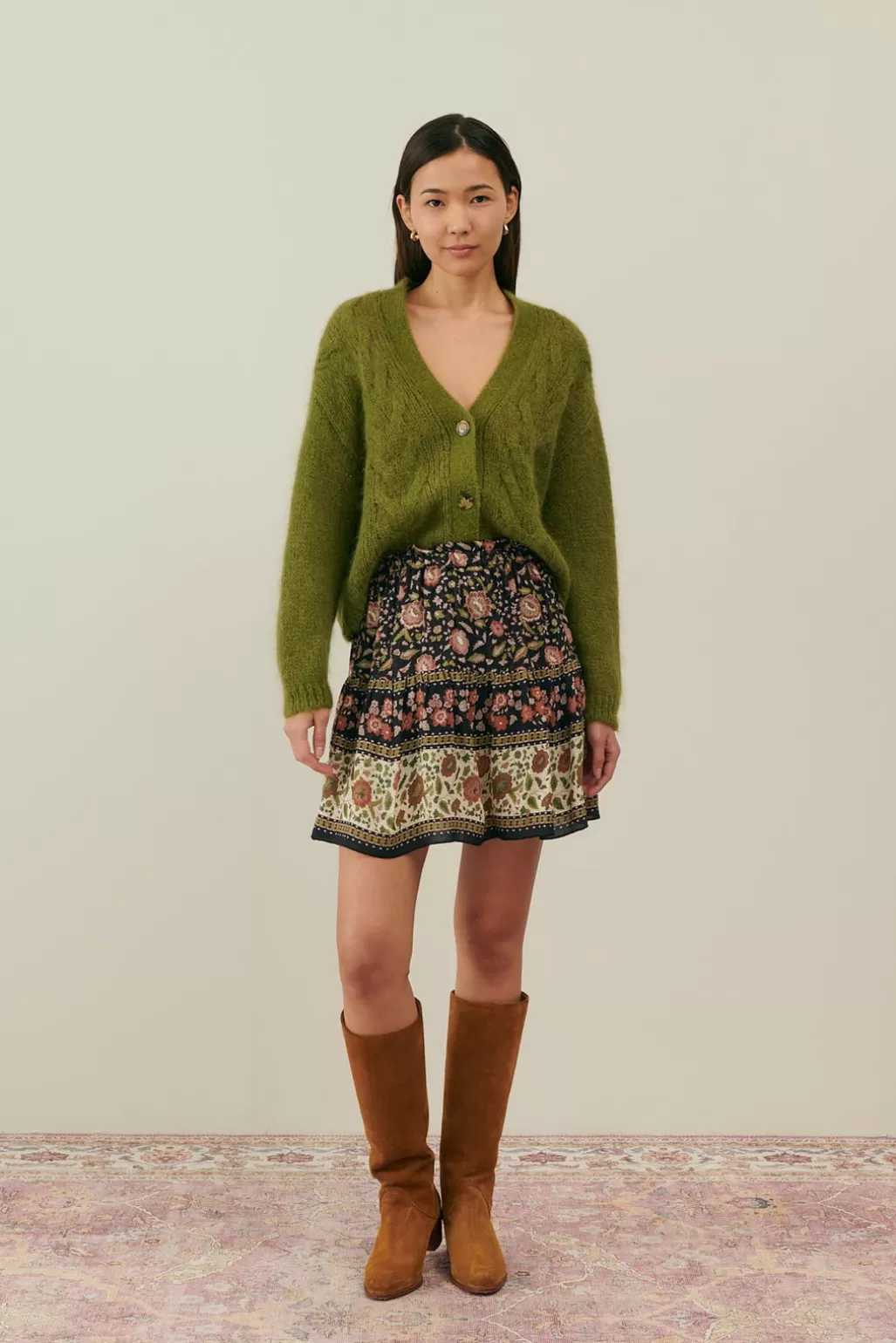Louise Misha Cardigan Sirika Khaki Flash Sale