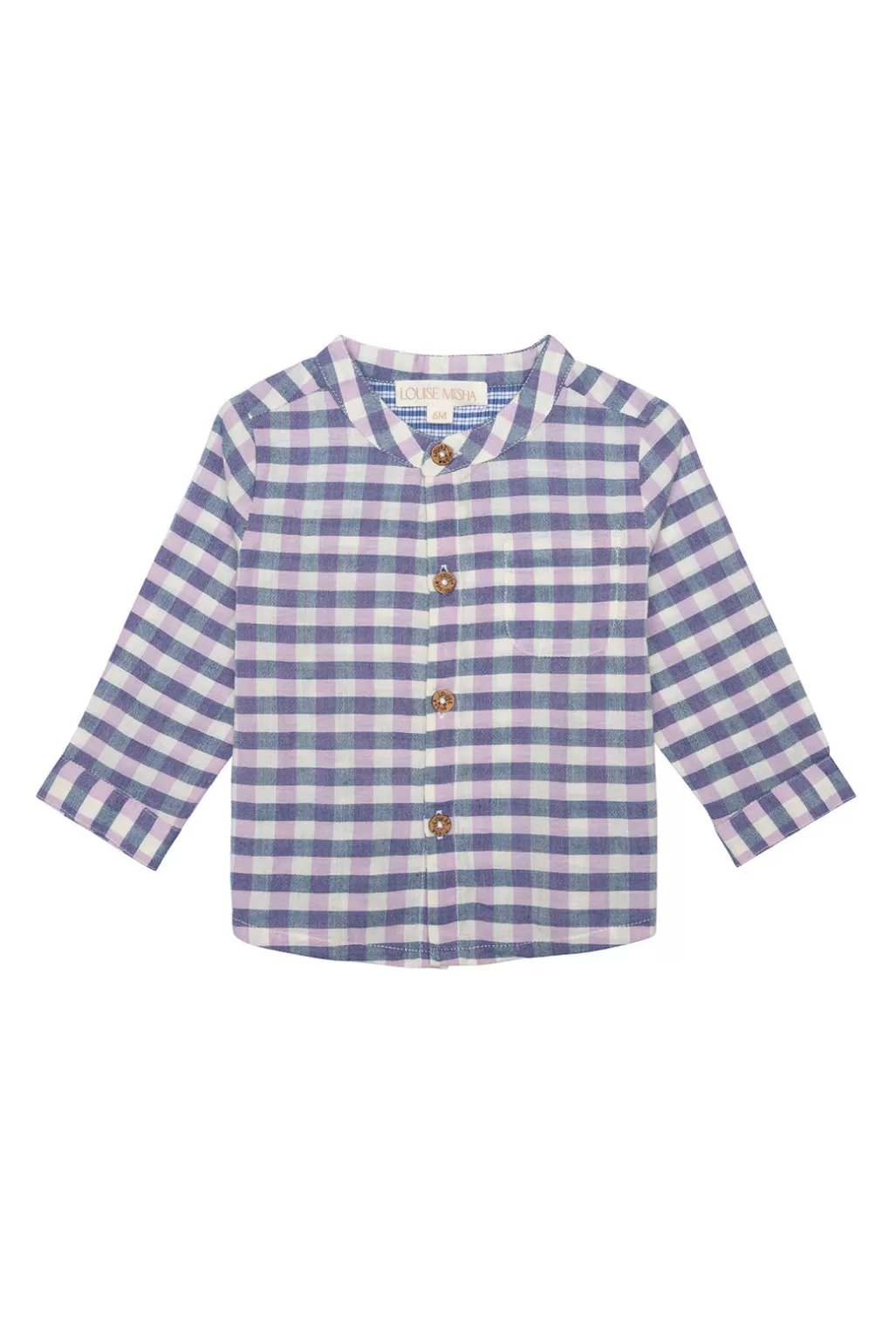 Louise Misha Chemise Amod Blue & Purple Checks Hot