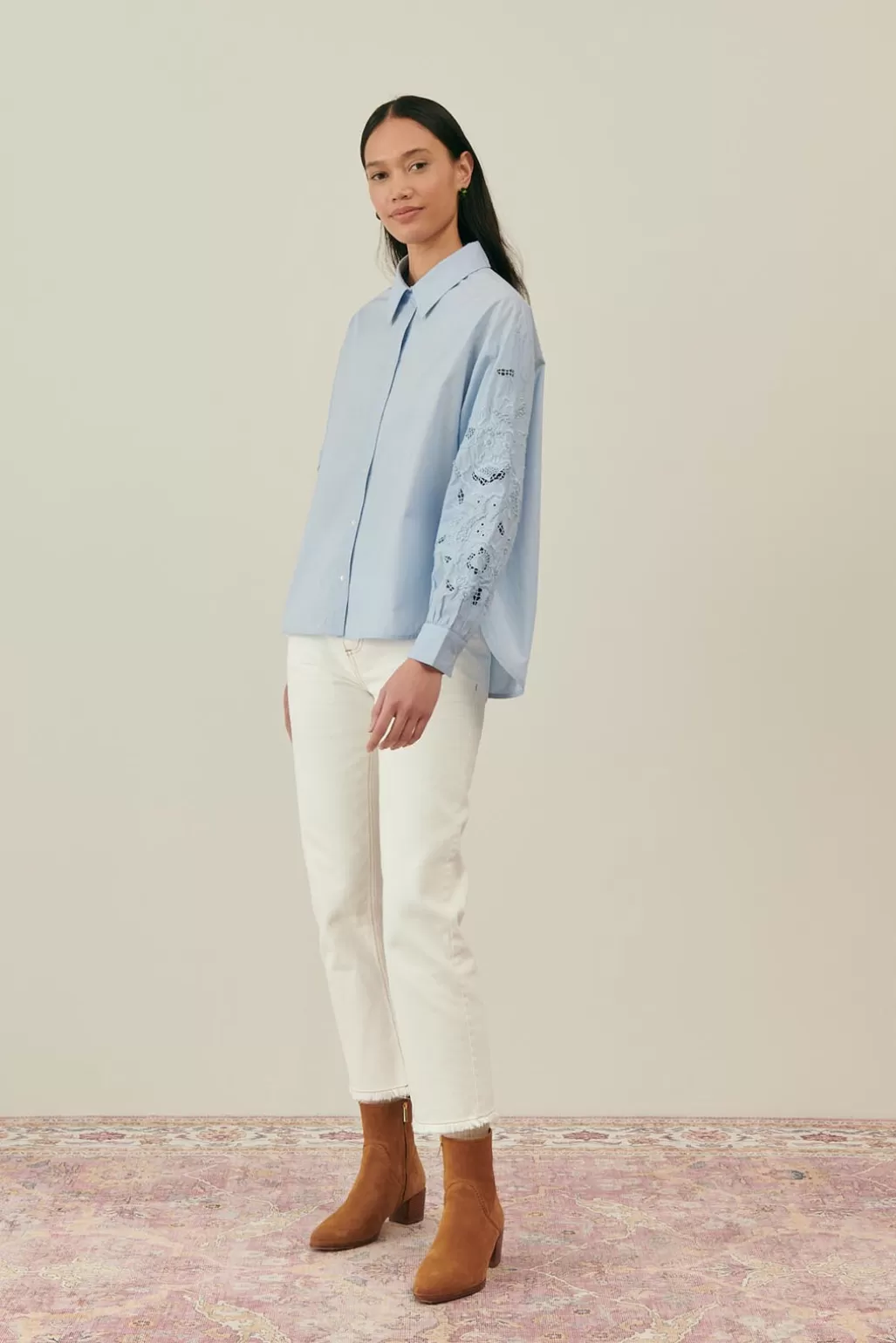 Louise Misha Chemise Caparelle Sky Blue Cheap