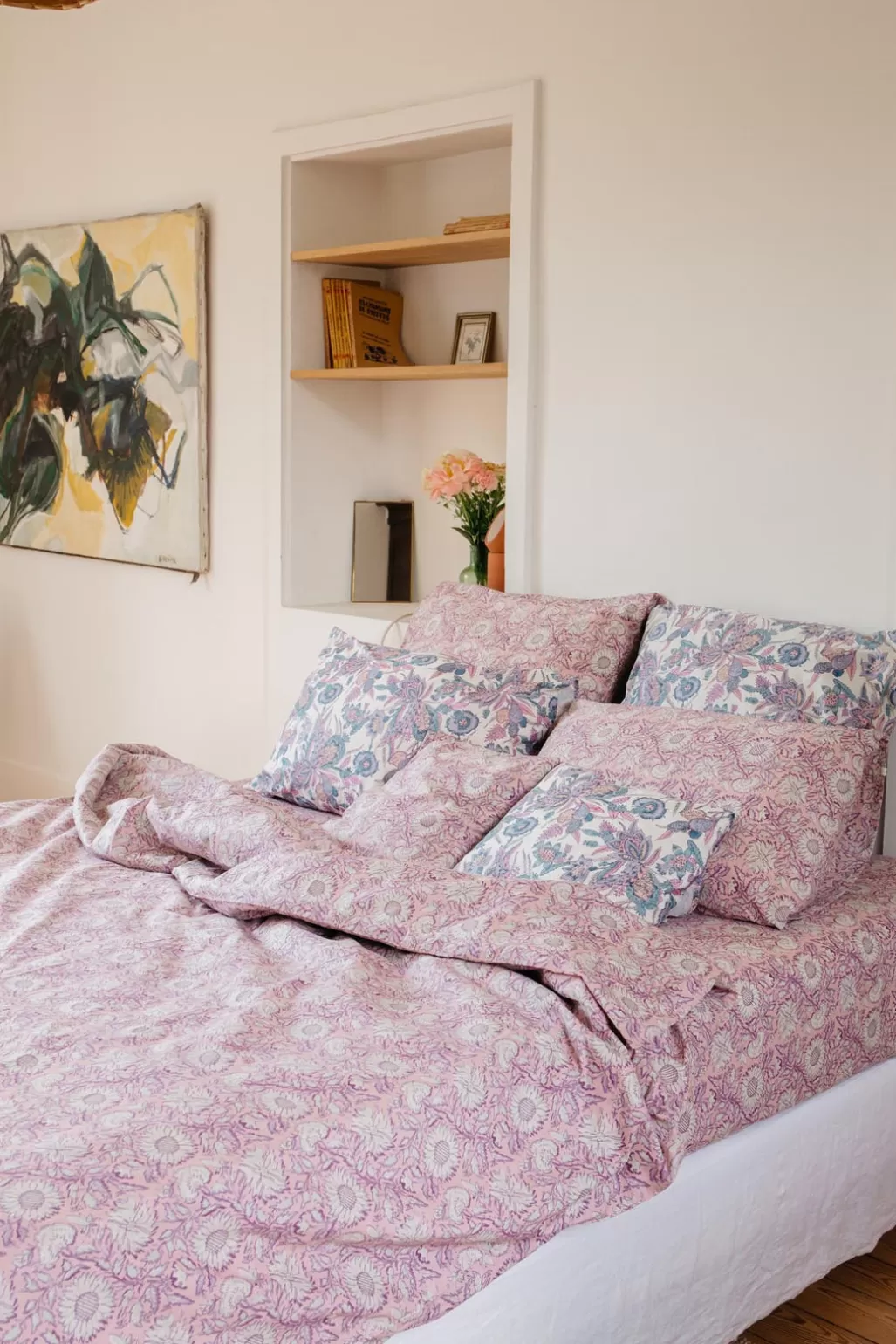 Louise Misha Drap-Housse Nicole Pink Daisy Garden Flash Sale