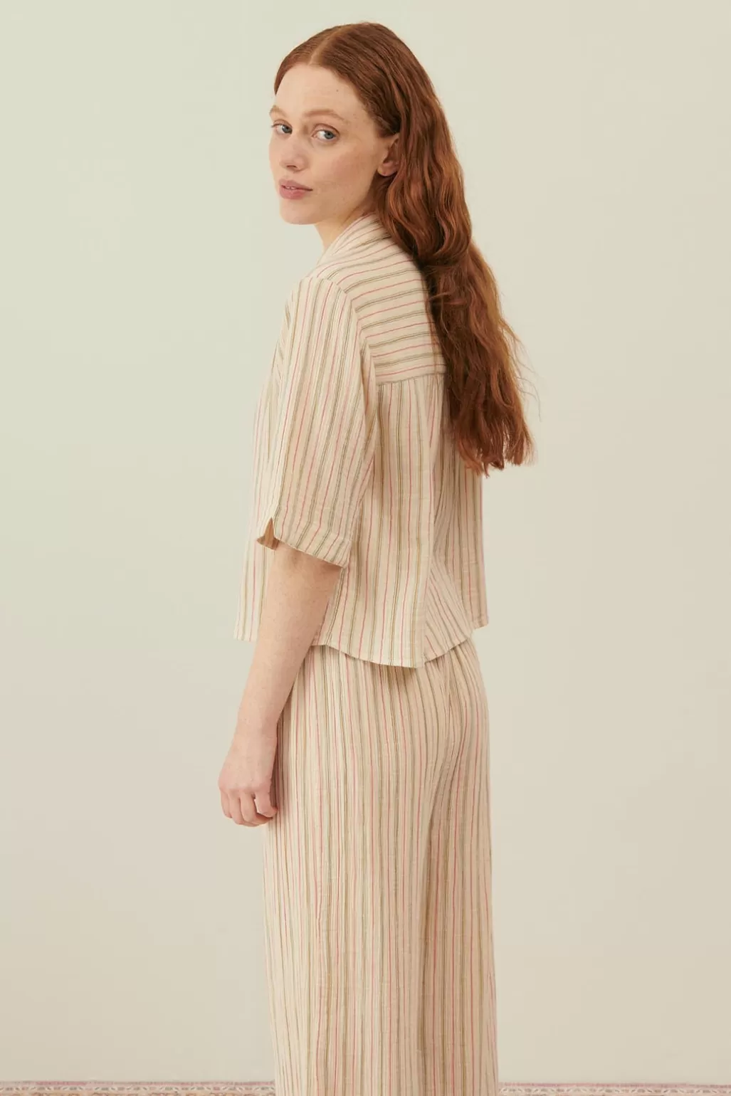 Louise Misha Haut De Pyjama Loulou Multico Stripes Cheap