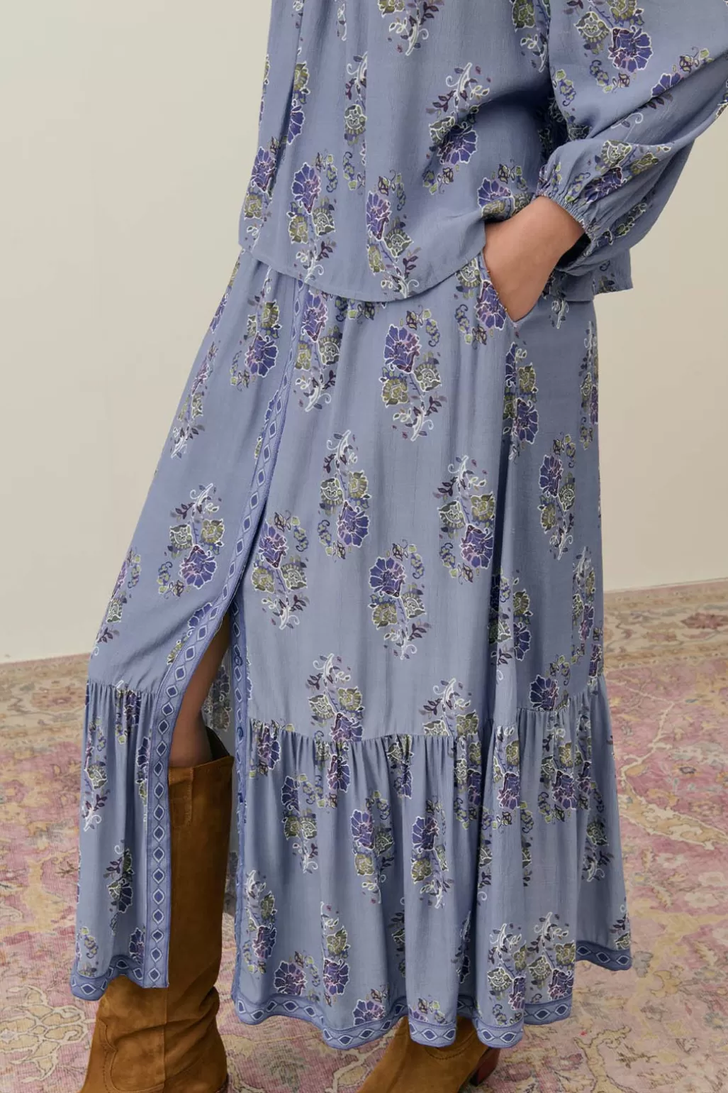 Louise Misha Jupe Azalea cloudy blue bouquets Clearance