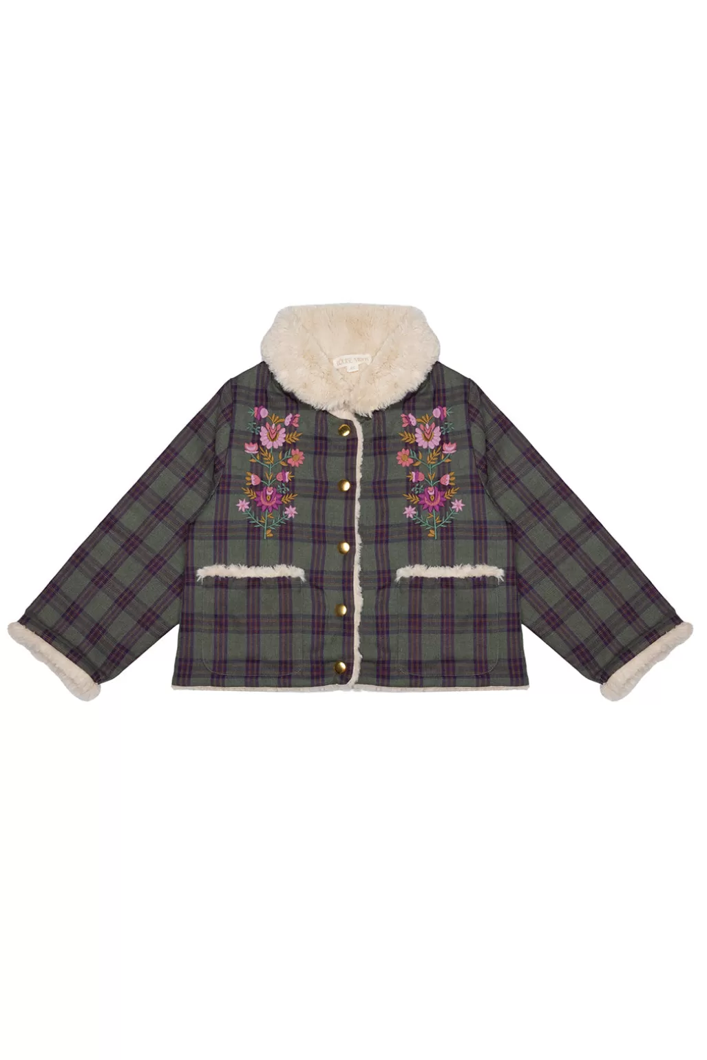 Louise Misha Manteau Alia Green Tartan Clearance
