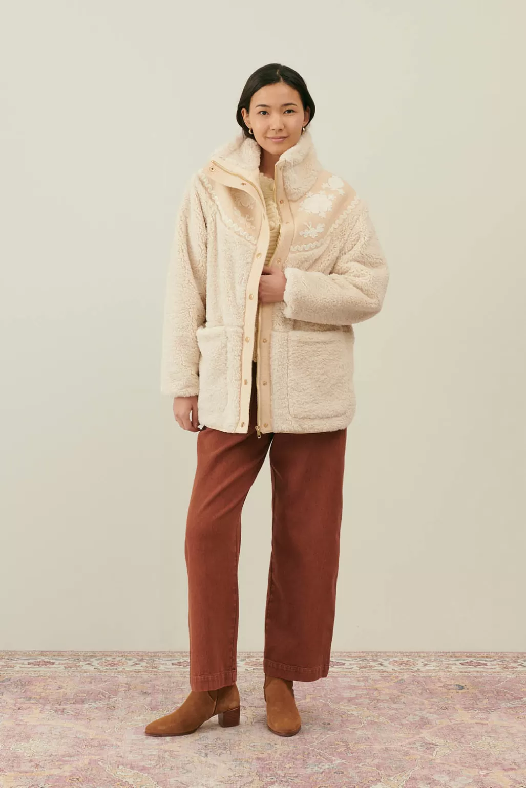 Louise Misha Manteau Rose Cream Best Sale