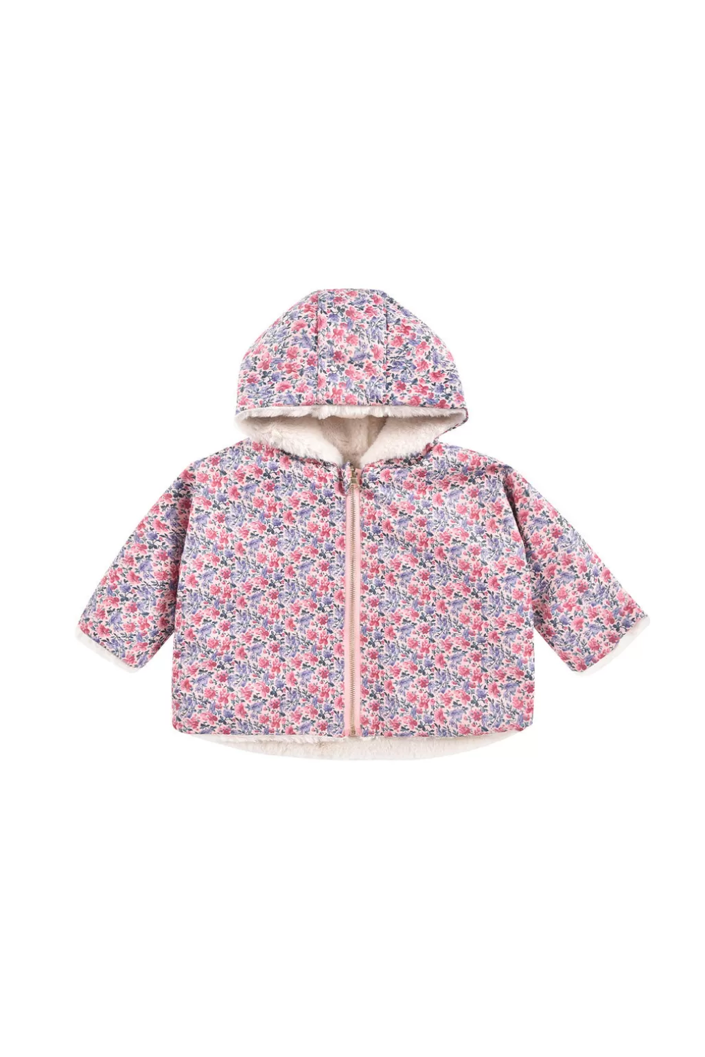 Louise Misha Manteau Réversible Felvet Blush Floral World New