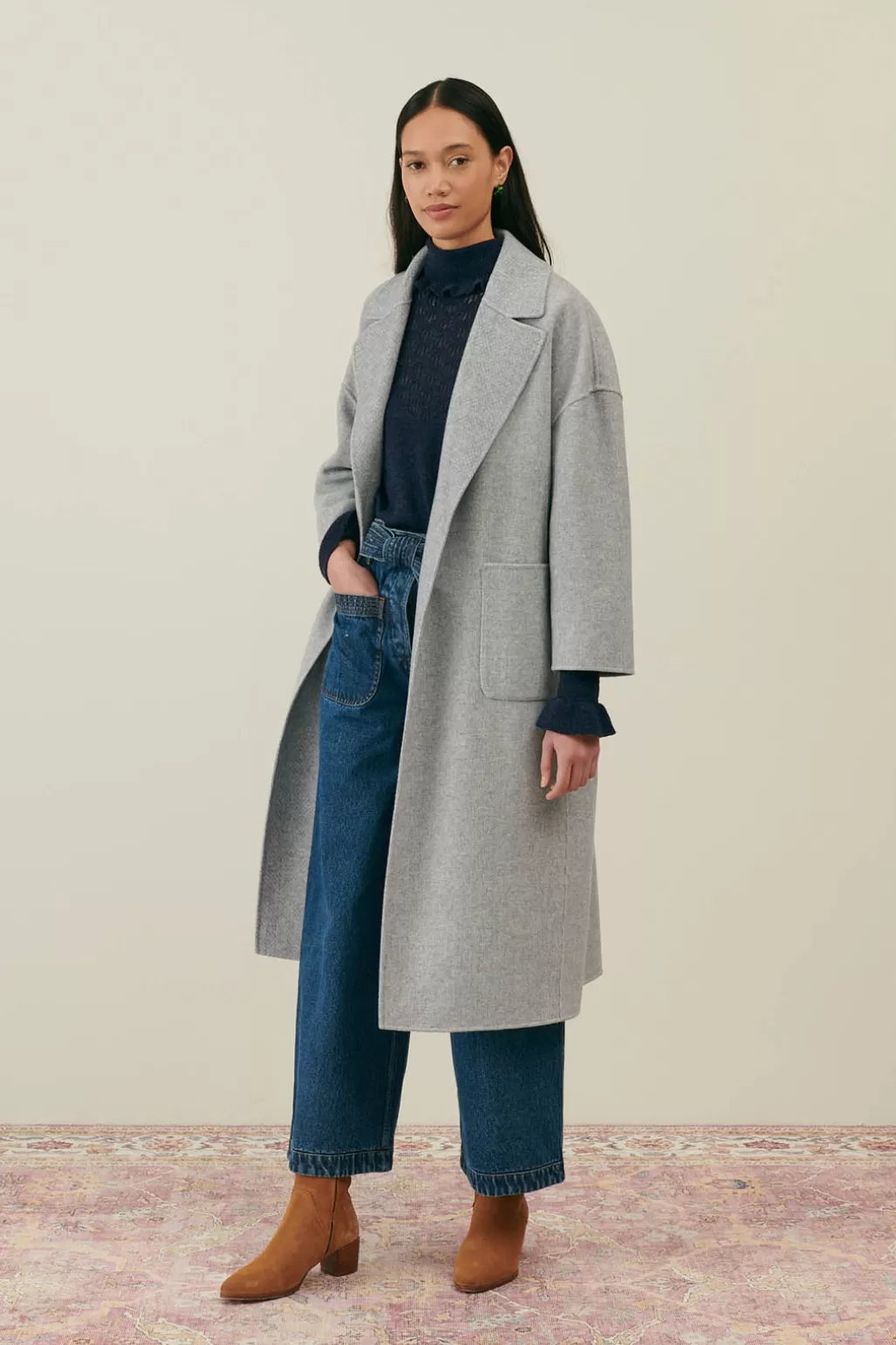 Louise Misha Manteau Sullyne Blue Mini Checks Best