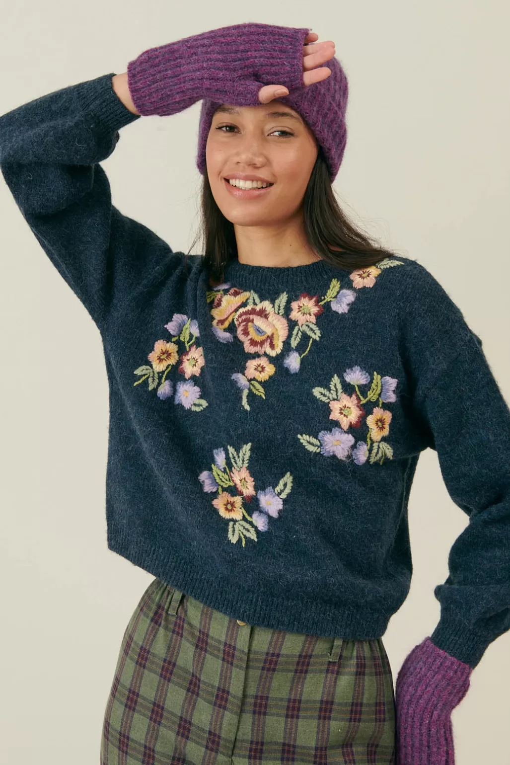 Louise Misha Mitaines Zeliette Purple Best Sale