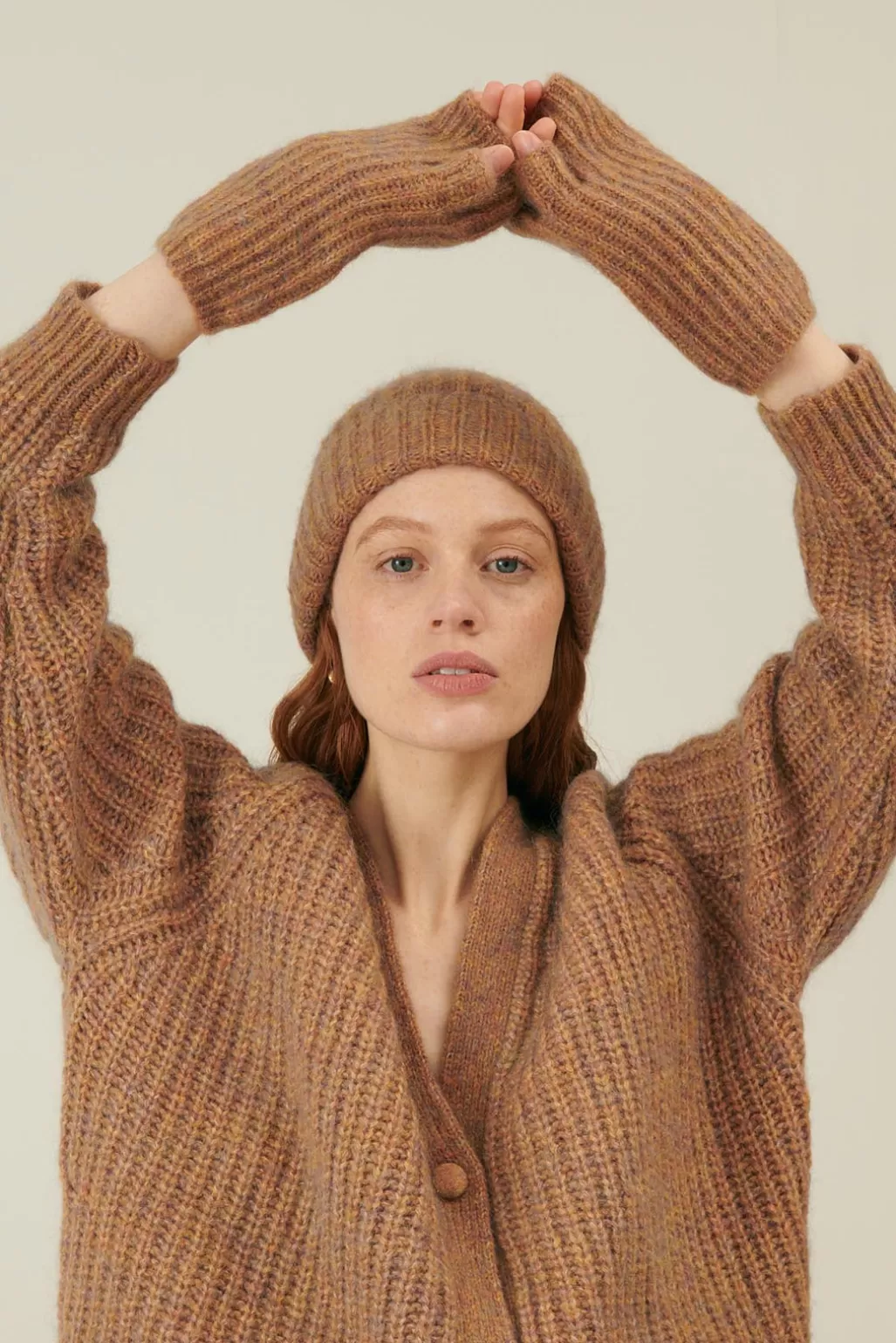 Louise Misha Mitaines Zeliette Cinnamon Flash Sale