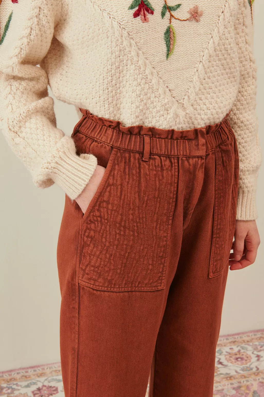 Louise Misha Pantalon Arlovie Brown Cheap