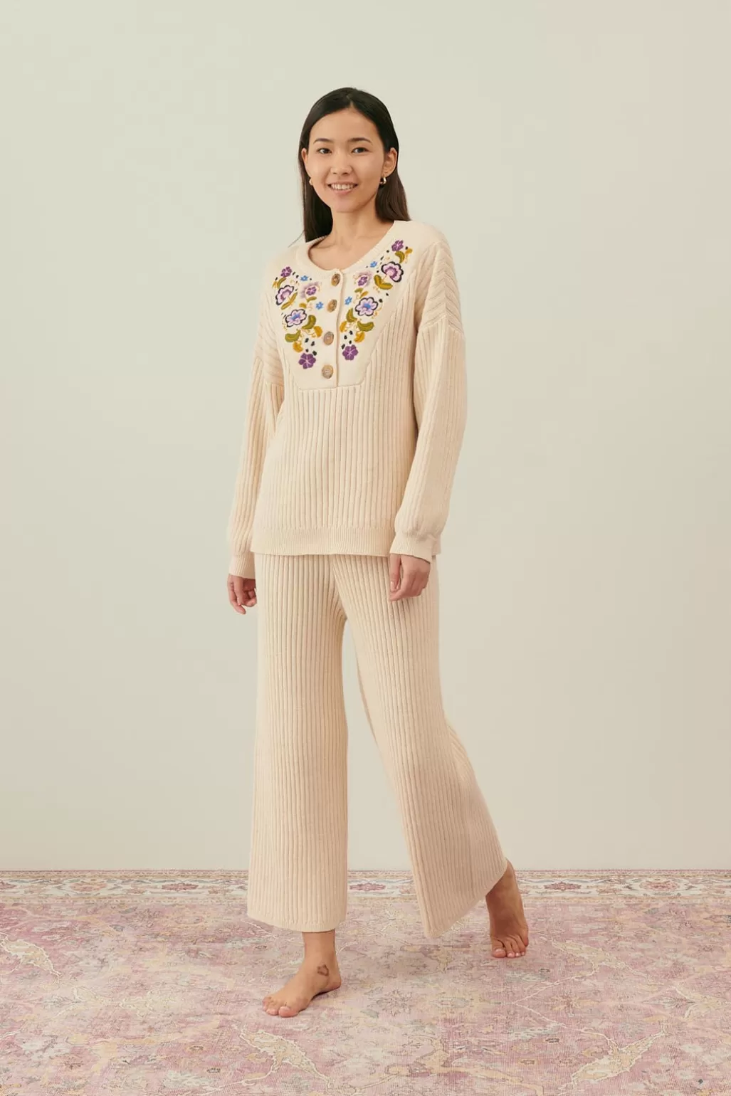 Louise Misha Pantalon Maya Cream Outlet