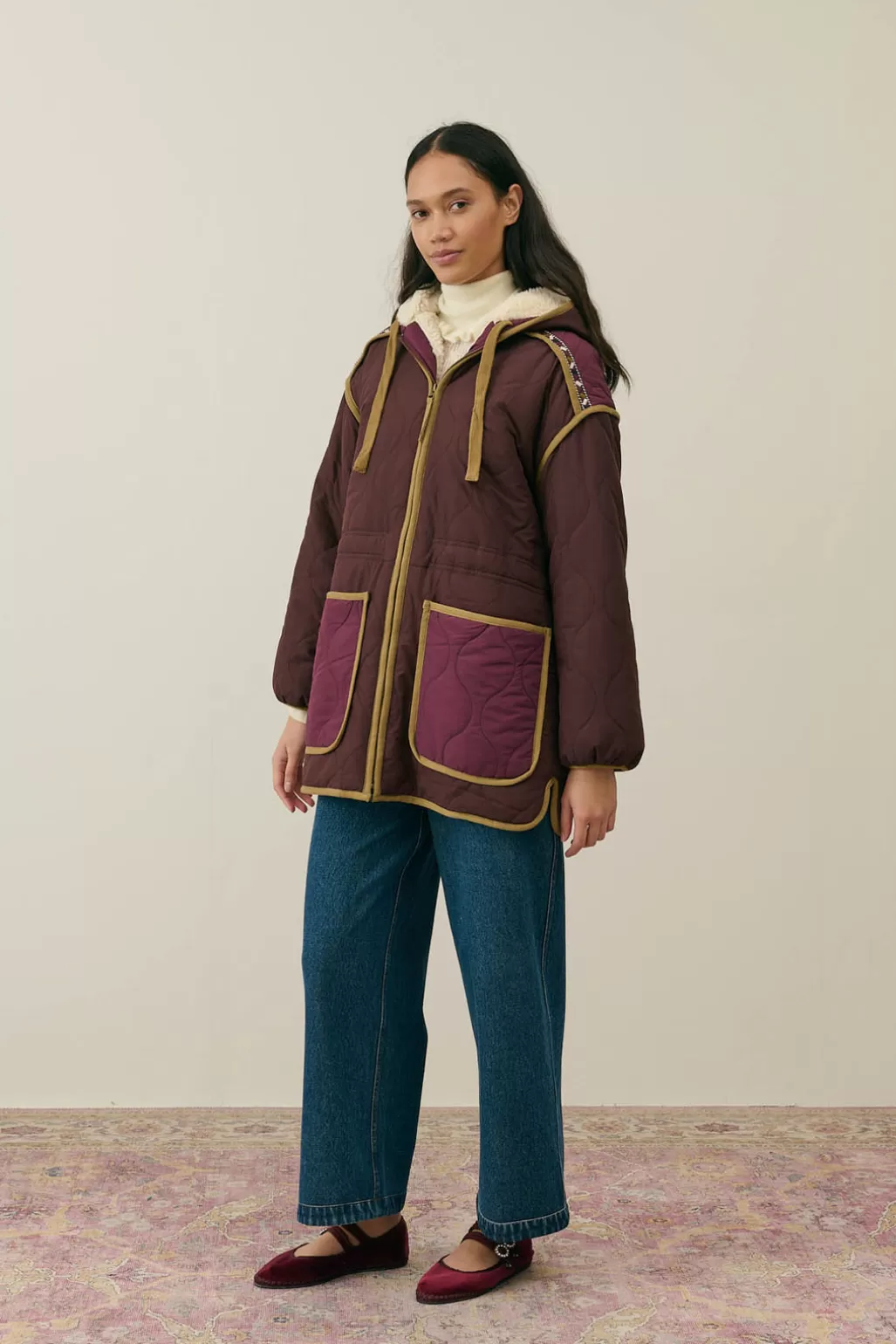 Louise Misha Parka Alina Purple Flash Sale