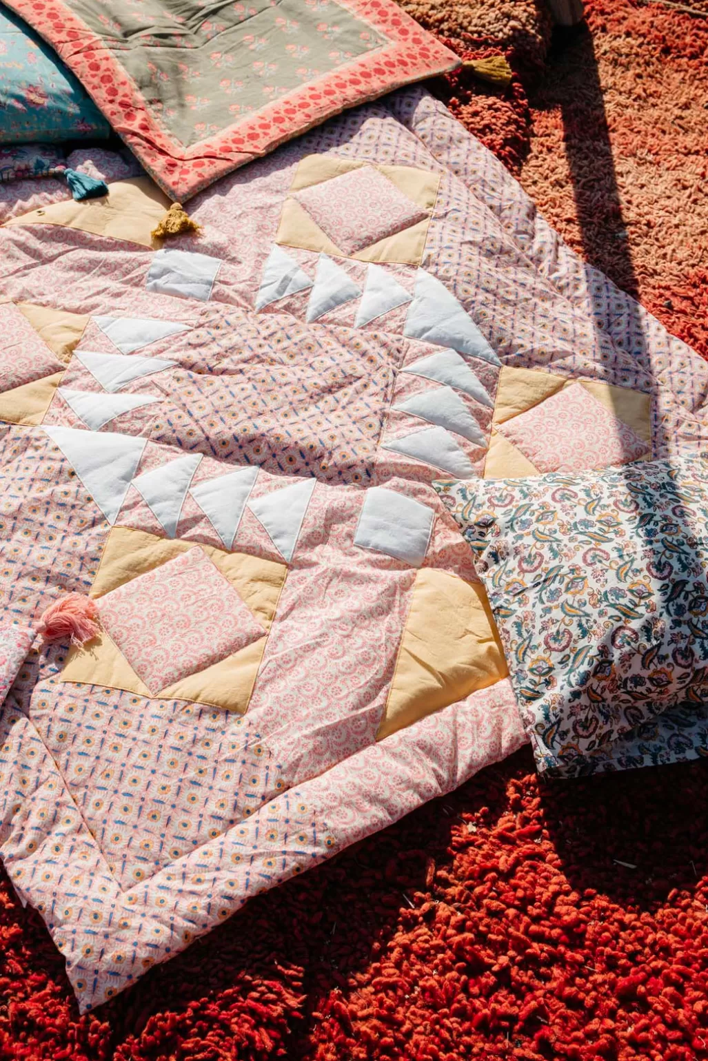 Louise Misha Plaid Aneka Pink Patchwork Outlet