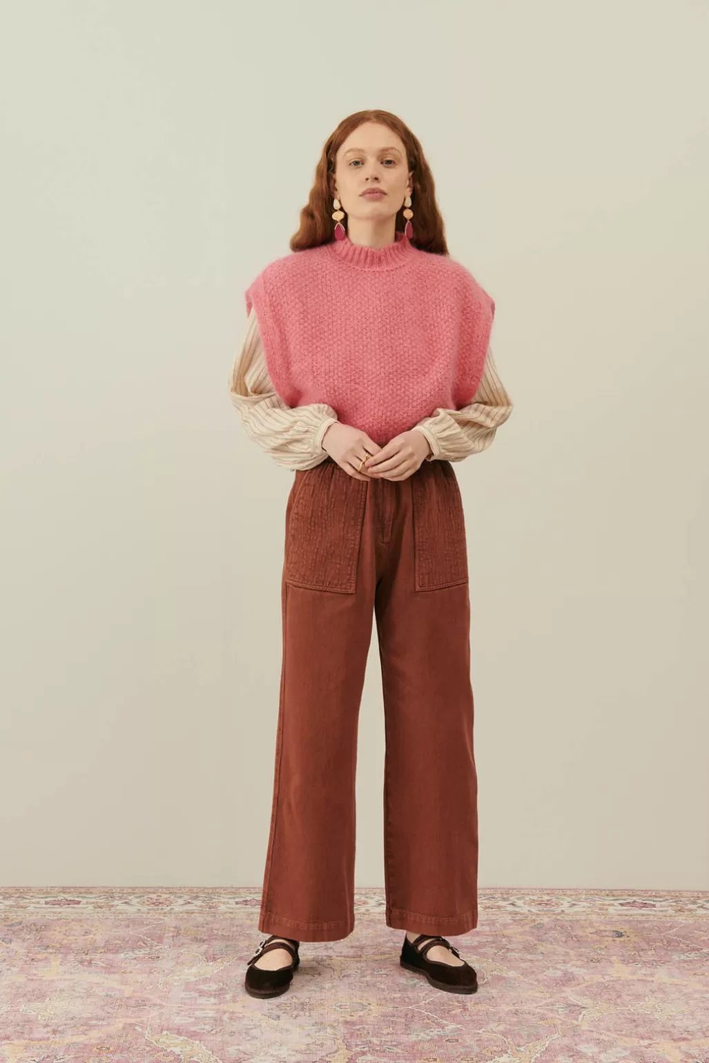 Louise Misha Pull Sans Manches Sougi Strawberry Clearance