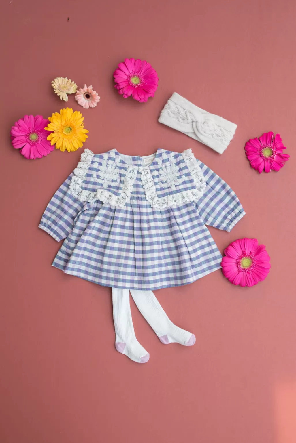 Louise Misha Robe Arinola Blue & Purple Checks Shop