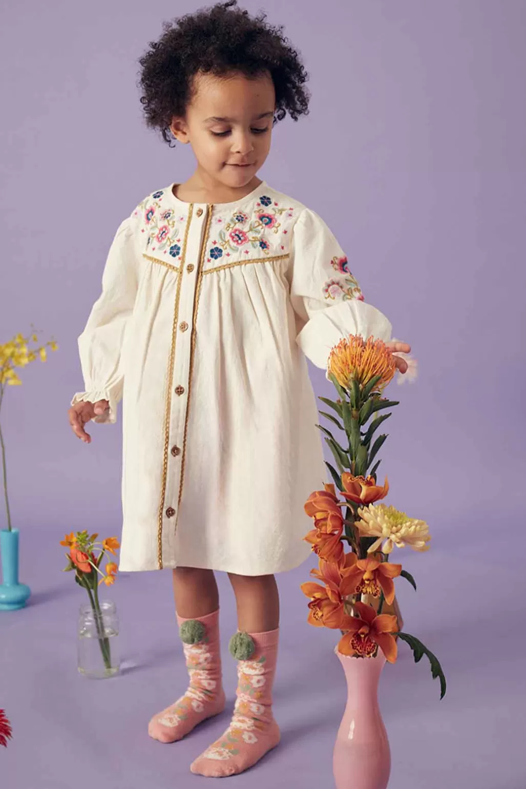 Louise Misha Robe Floriane Cream Discount