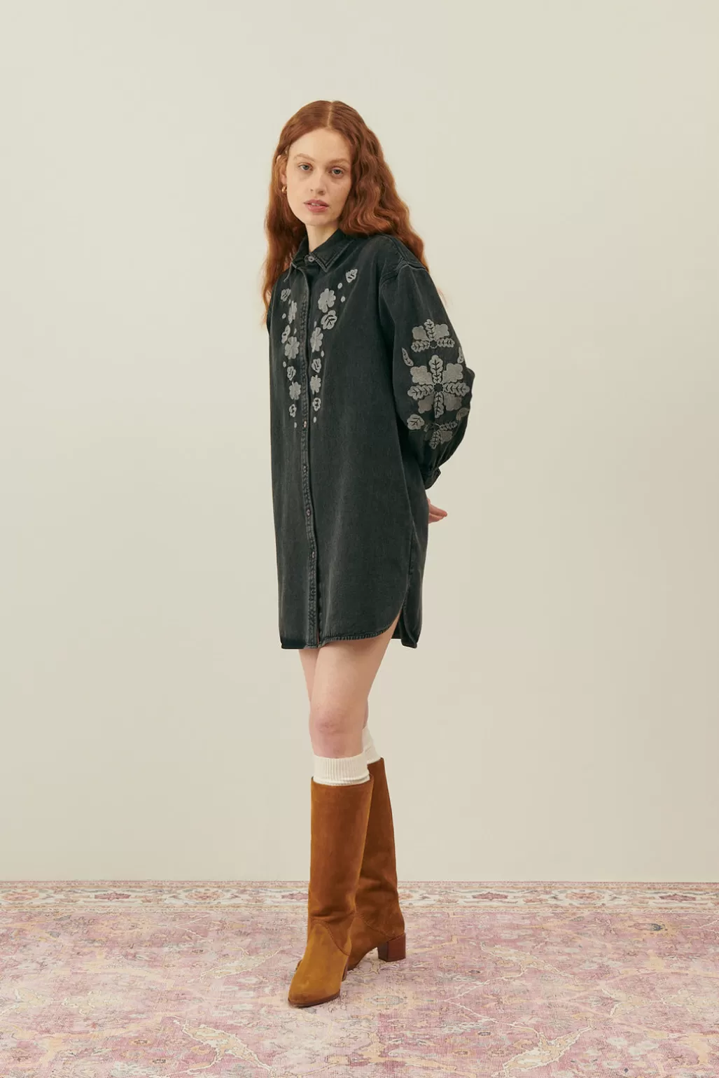Louise Misha Robe Rina Charcoal Best