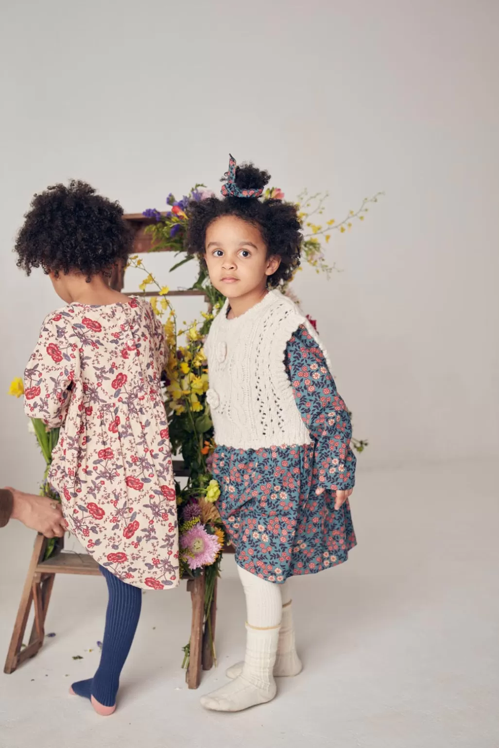 Louise Misha Robe Roulotta Cream Poppies Best