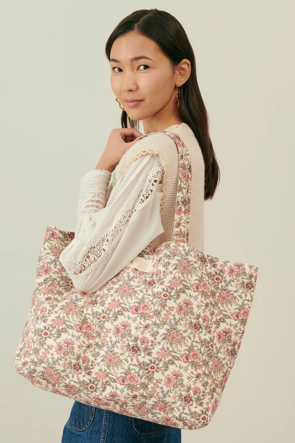 Louise Misha Sac Cabas Beverly Ivory Ench Fields New