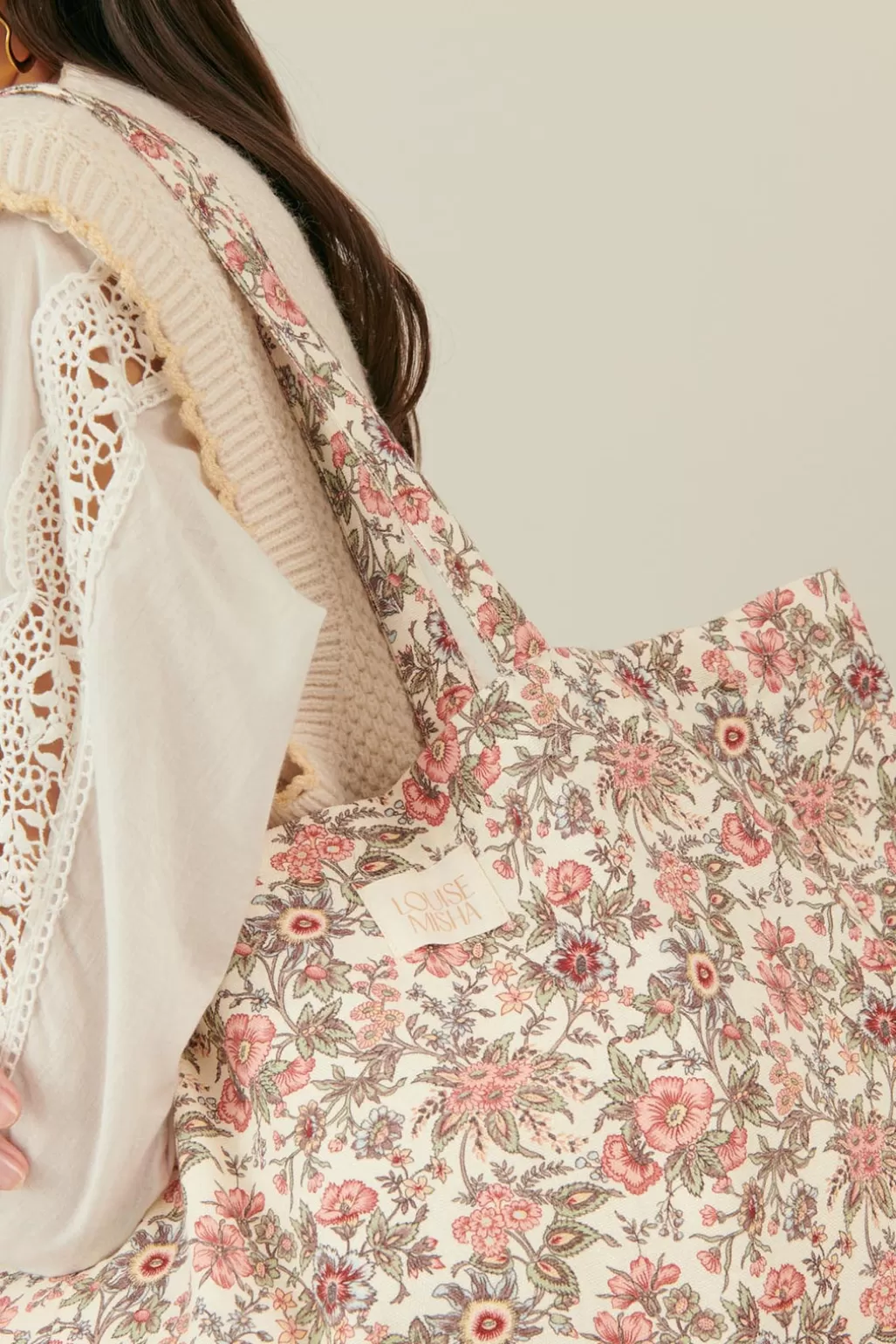 Louise Misha Sac Cabas Beverly Ivory Ench Fields New