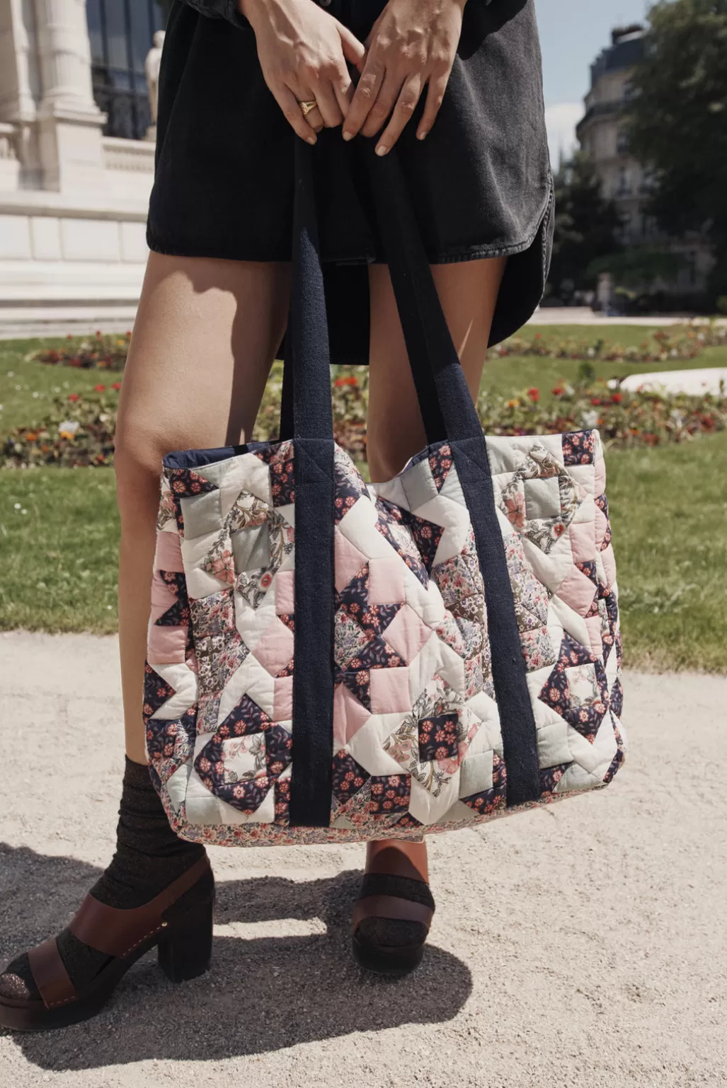 Louise Misha Sac Cabas Thais star patchwork Fashion