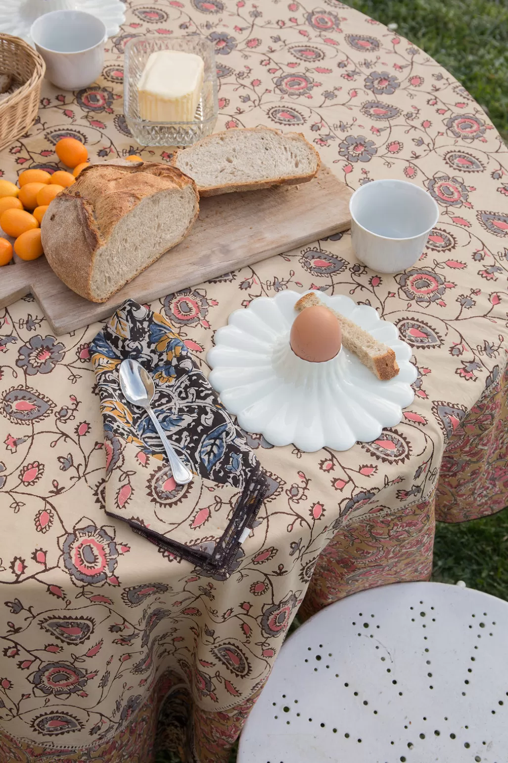 Louise Misha Serviette De Table Carlotta - Lot de 4 Cream-charcoal Poem Hot