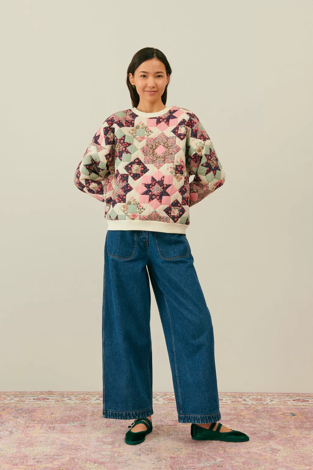 Louise Misha Sweat Pantine star patchwork Cheap