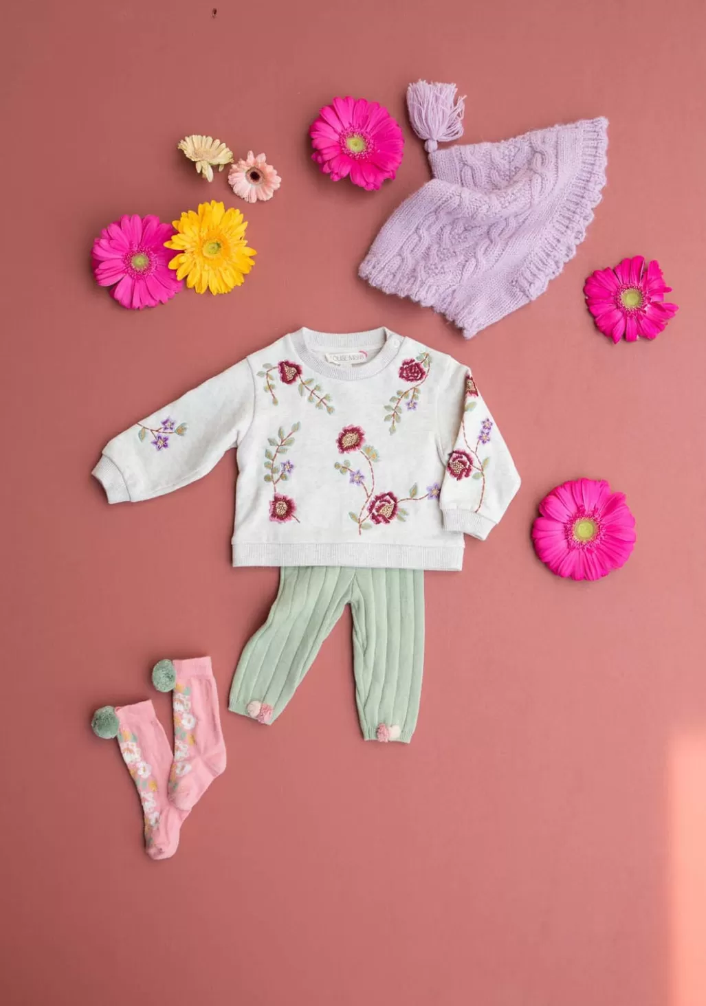Louise Misha Sweat Rosalia Flower Embroidery Best