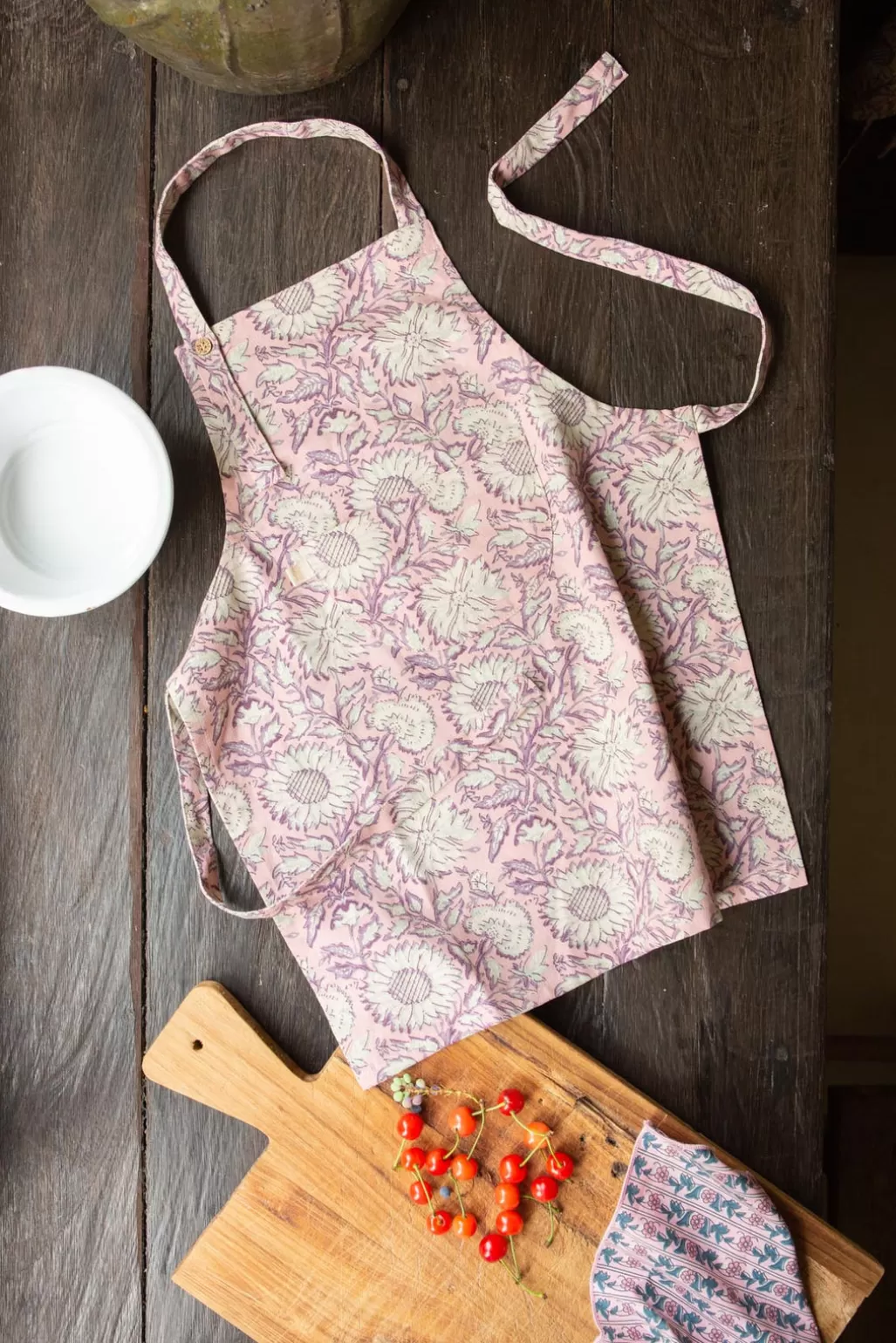 Louise Misha Tablier Enfant Eve Pink Daisy Garden Fashion