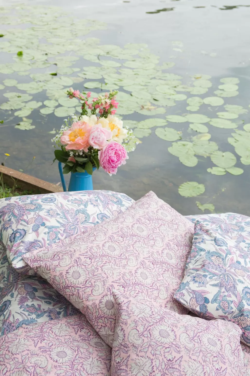 Louise Misha Taie D'Oreiller Valerie Pink Daisy Garden Sale