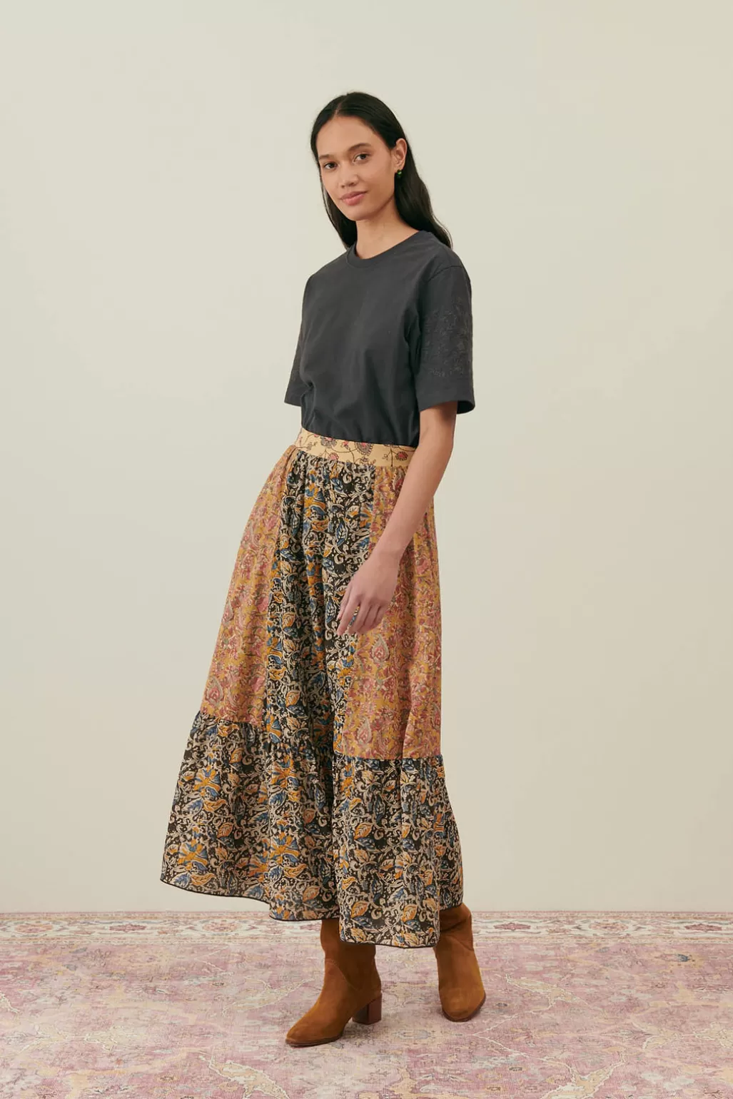 Louise Misha T-Shirt Lauria Charcoal Outlet