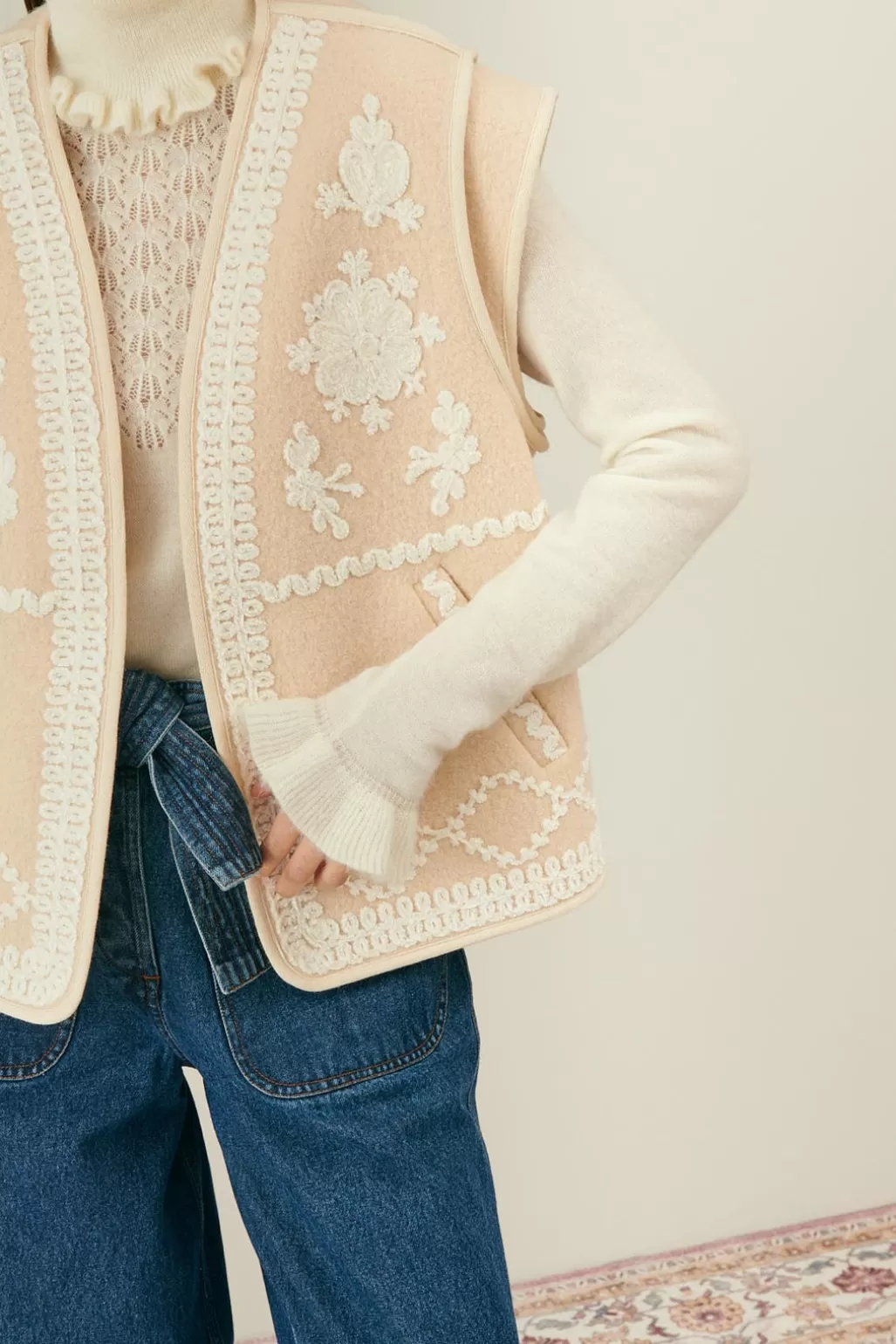 Louise Misha Veste Andrew Cream Sale
