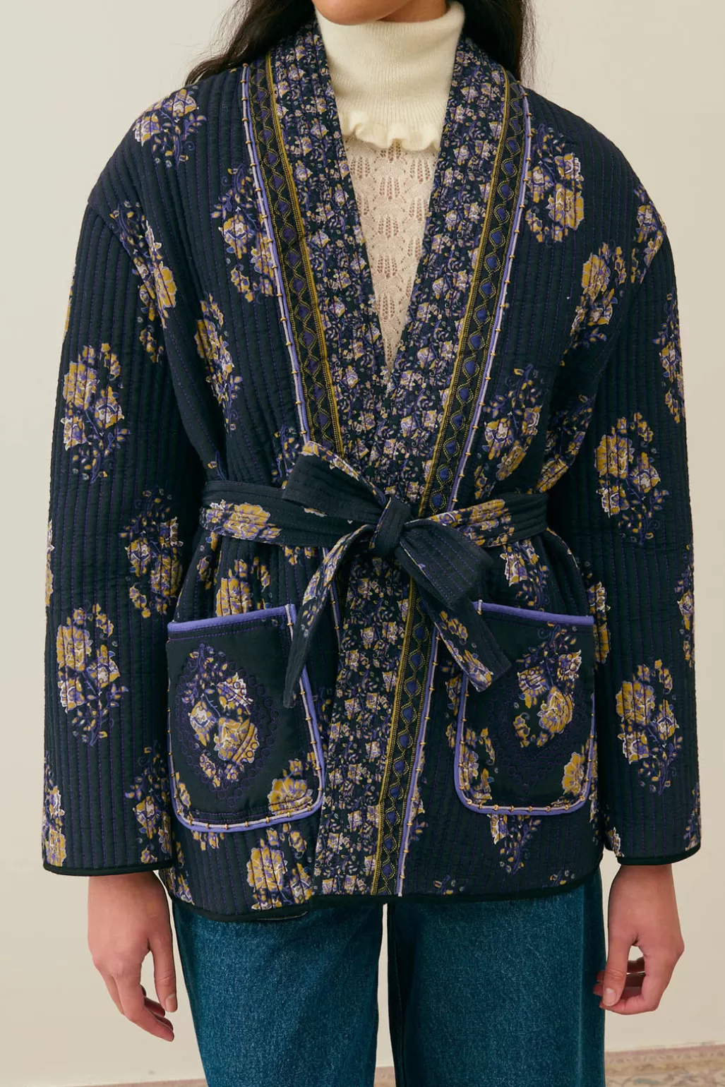 Louise Misha Veste Aurele Blue Night Bouquets Discount