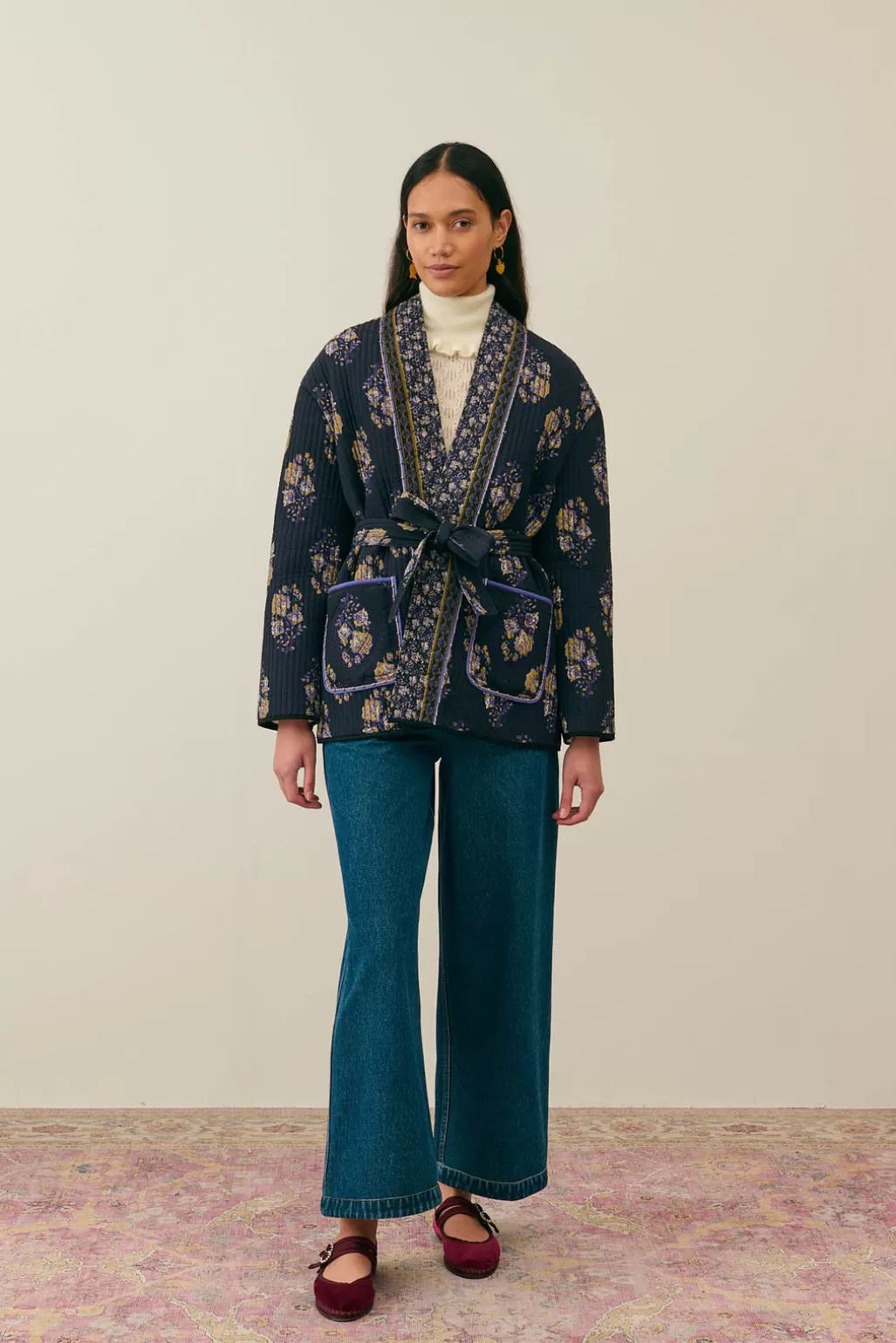 Louise Misha Veste Aurele Blue Night Bouquets Discount