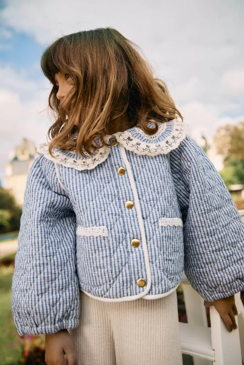 Louise Misha Veste Joulia Blue Sonnet Vichy Outlet